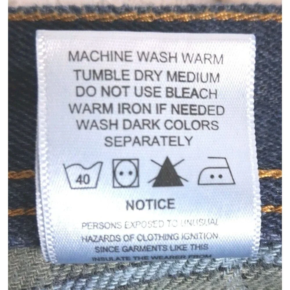 Key Mens 38x34 Flannel Lined Jeans Blue Logger Heavy Equipment Workwear Tall